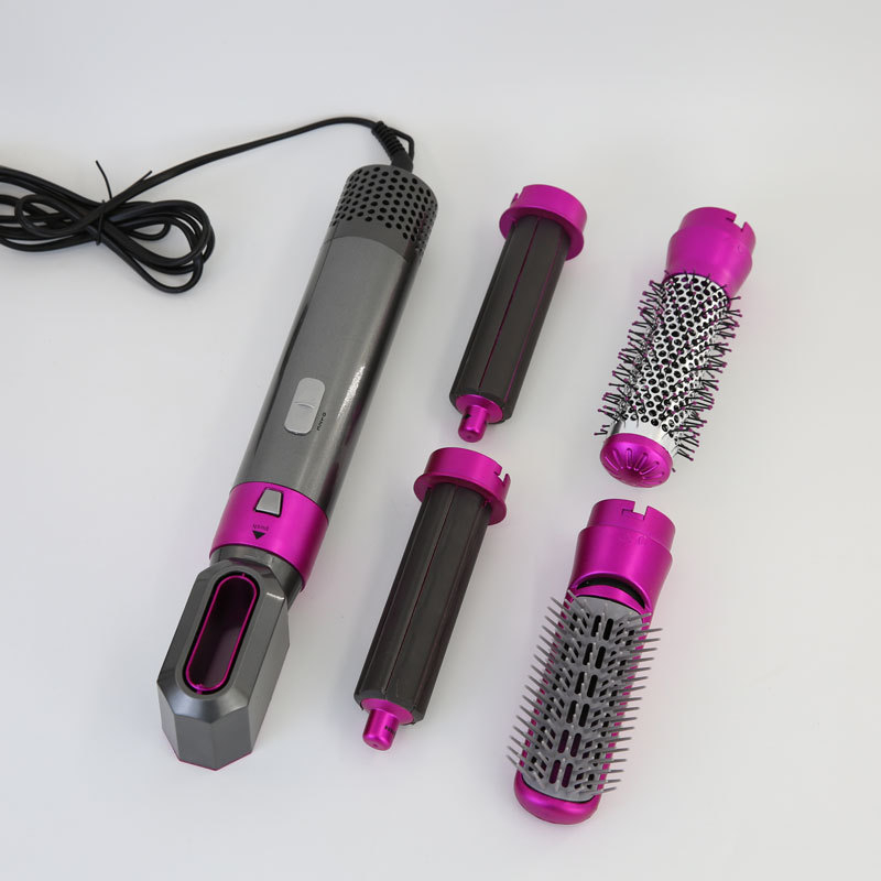 5-u-1 četka za toplu zrak s negativnim ionima i valovitim kovrčama, 750W AC četkasti motor, 110V, 3 brzine, zaštita od pregrijavanja