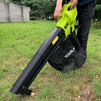 Hongrui Suflător de frunze pentru grădină, aspirator cu tocător – 240V, alimentare la priză, Seria 01