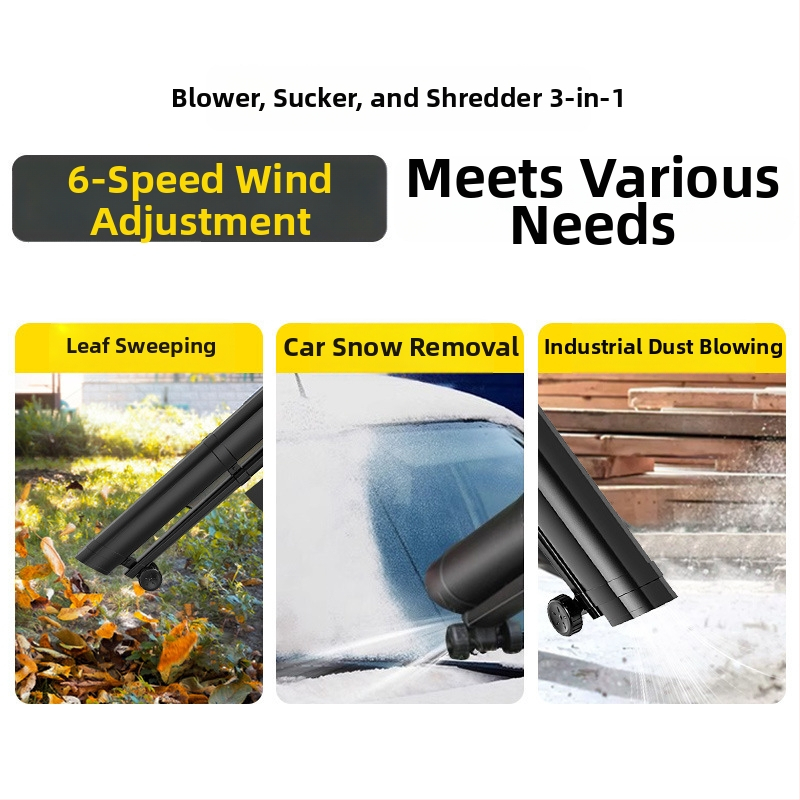 Високопроизводителна 3200W електрическа духалка-прахосмукачка за листа с раздробяване, 220V, въздушен поток 590