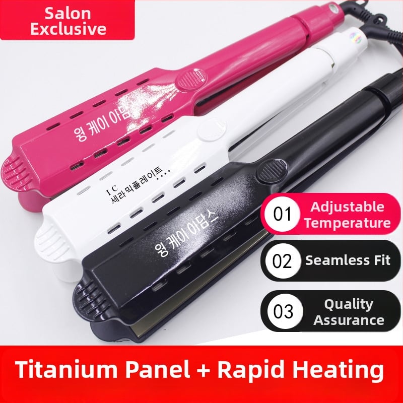 Ισιωτήρας μαλλιών Bo Yuemei με ευρείες πλάκες, 5 επίπεδα ρύθμισης θερμοκρασίας, θέρμανση από περιβαλλοντικά συμβατό κράμα, κατάλληλο για υγρά και στεγνά μαλλιά, 50W, 100–240V