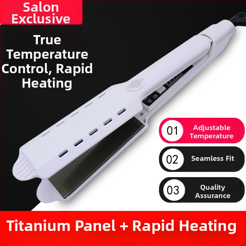 Ισιωτήρας μαλλιών Bo Yuemei με ευρείες πλάκες, 5 επίπεδα ρύθμισης θερμοκρασίας, θέρμανση από περιβαλλοντικά συμβατό κράμα, κατάλληλο για υγρά και στεγνά μαλλιά, 50W, 100–240V