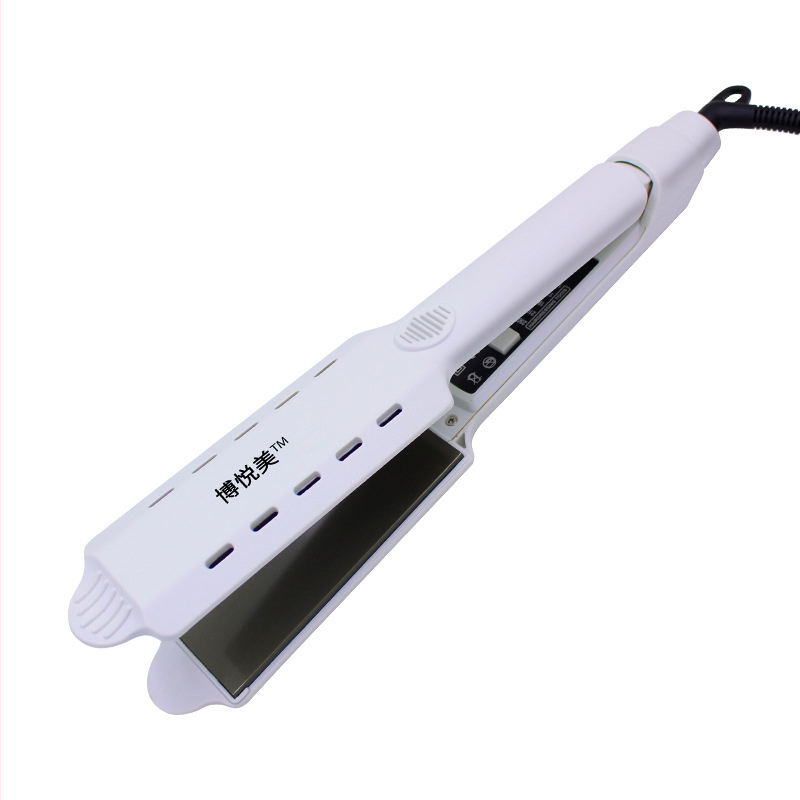 Ισιωτήρας μαλλιών Bo Yuemei με ευρείες πλάκες, 5 επίπεδα ρύθμισης θερμοκρασίας, θέρμανση από περιβαλλοντικά συμβατό κράμα, κατάλληλο για υγρά και στεγνά μαλλιά, 50W, 100–240V