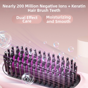 Bezdrôtový ionový hrebeň na žehlenie vlasov s keramickým ohrevom, 31 mm, 4 úrovne teploty, 35 W, 3,7 V, ochrana proti popáleninám