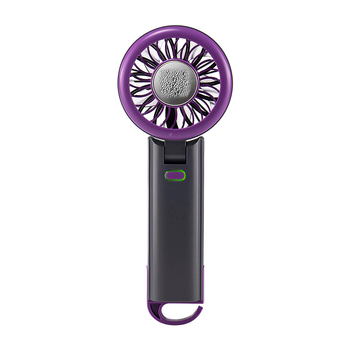 Mini USB ručni ventilator s hlađenjem ledom, vanjska visoke brzine, sklopivi dizajn za vrat, bez lopatica, 3 brzine, ugrađena baterija 1200–2000 mAh