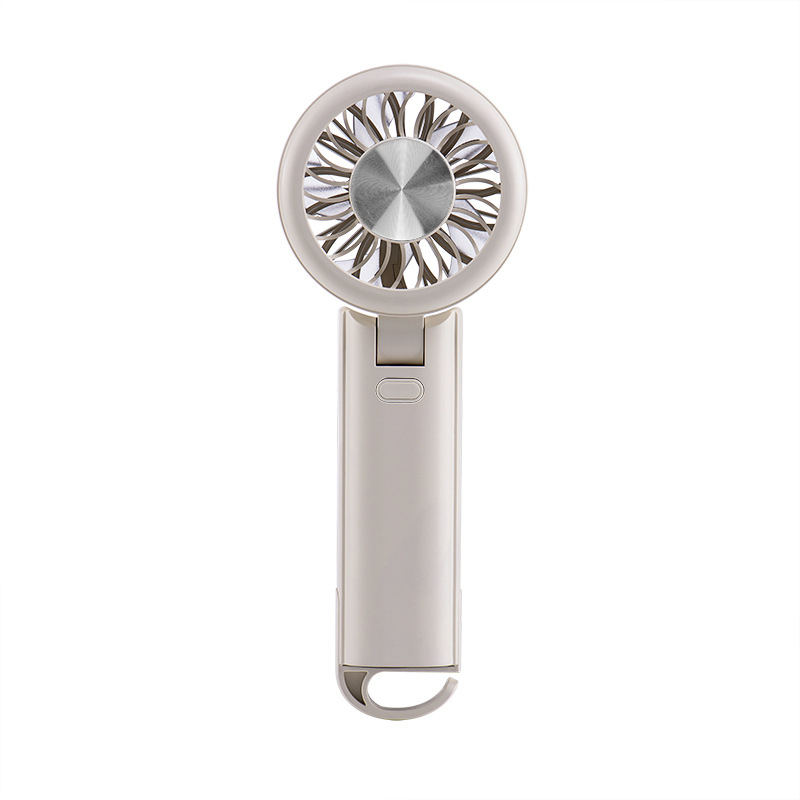 Mini USB ručni ventilator s hlađenjem ledom, vanjska visoke brzine, sklopivi dizajn za vrat, bez lopatica, 3 brzine, ugrađena baterija 1200–2000 mAh