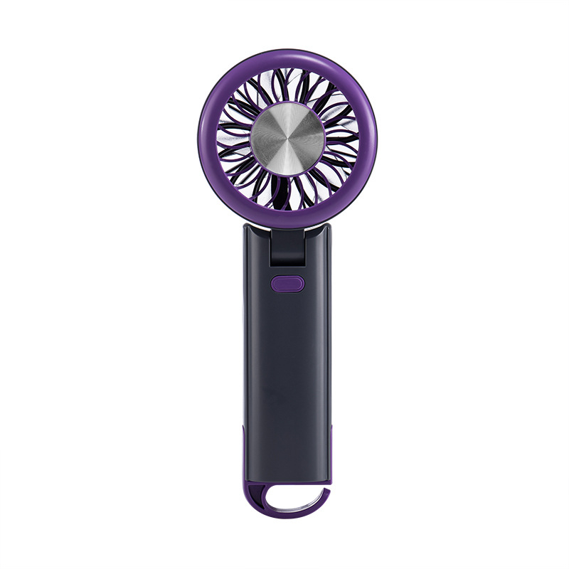 Mini USB ručni ventilator s hlađenjem ledom, vanjska visoke brzine, sklopivi dizajn za vrat, bez lopatica, 3 brzine, ugrađena baterija 1200–2000 mAh