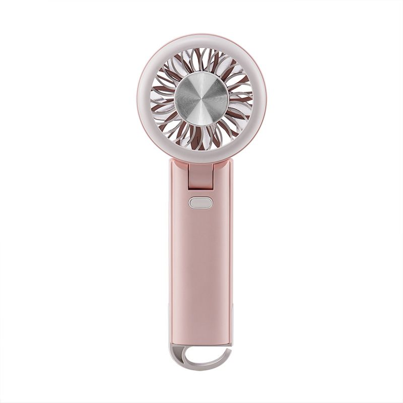 Mini USB ručni ventilator s hlađenjem ledom, vanjska visoke brzine, sklopivi dizajn za vrat, bez lopatica, 3 brzine, ugrađena baterija 1200–2000 mAh