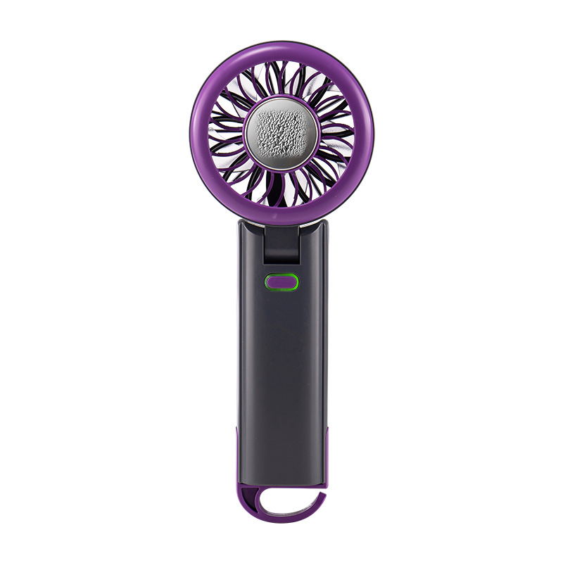 Mini USB ručni ventilator s hlađenjem ledom, vanjska visoke brzine, sklopivi dizajn za vrat, bez lopatica, 3 brzine, ugrađena baterija 1200–2000 mAh