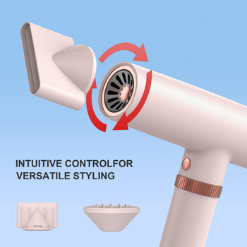 Mestar MS-D08 Uscător de păr profesional, motor DC fără perii, 1000W, aer rece/cald, 3 trepte de viteză, zgomot redus, duze interschimbabile