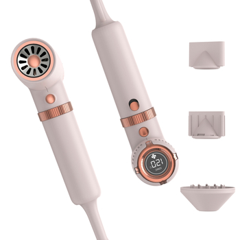 Mestar MS-D08 Uscător de păr profesional, motor DC fără perii, 1000W, aer rece/cald, 3 trepte de viteză, zgomot redus, duze interschimbabile