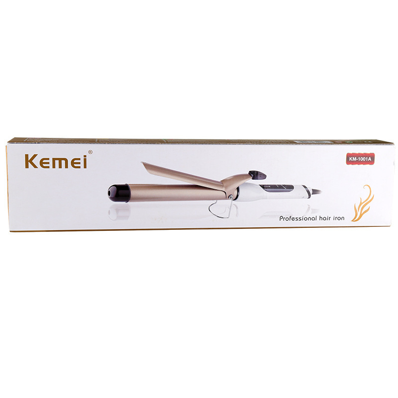 Kemei KM-1001A uređaj za kovrčanje kose s turmalinskim keramičkim grijajem, tehnologija negativnih iona, 10 razina kontrole temperature, žično napajanje 220V 30W
