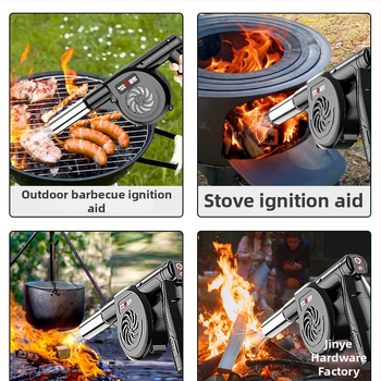 BBQ puhaljka s litijskom baterijom, prijenosni bežični, 21V, za zapaljenje ugljena