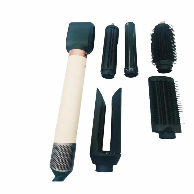 7-u-1 uvijač za kosu s titanijskim premazom, 21-30 mm valjak, 1400W, 220V, žično napajanje, 15 razina kontrole temperature, suho/kovrčavo/ravno 3-u-1, poklon kutija HS09