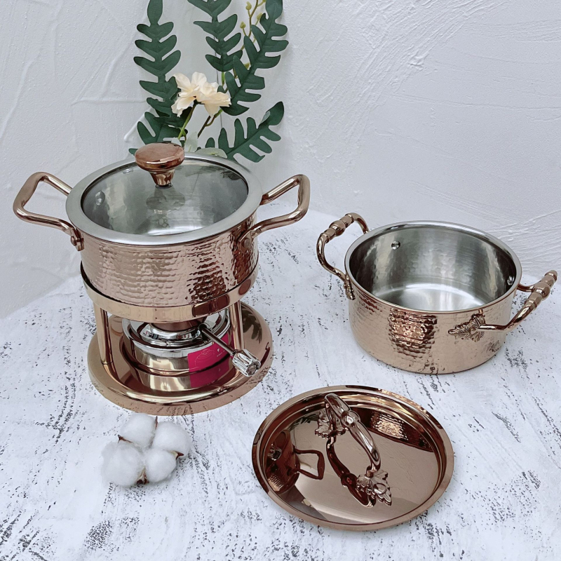 Samostalni All-in-One lonac za jednu osobu: 304 nehrđajući čelik, trostruko dno, kapacitet 2.1-4 L, model CWG-2, čelični poklopac