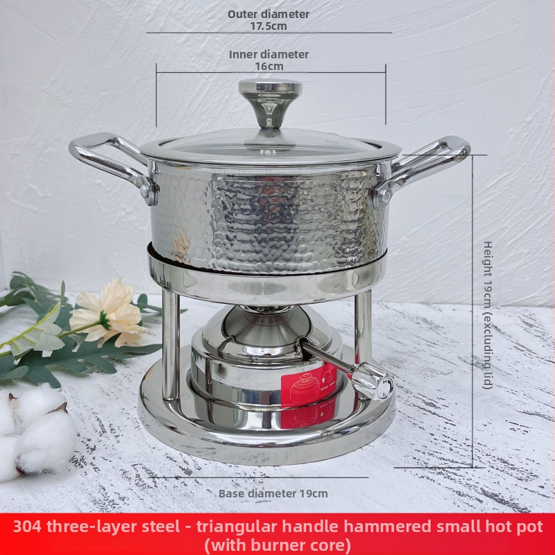 Samostalni All-in-One lonac za jednu osobu: 304 nehrđajući čelik, trostruko dno, kapacitet 2.1-4 L, model CWG-2, čelični poklopac