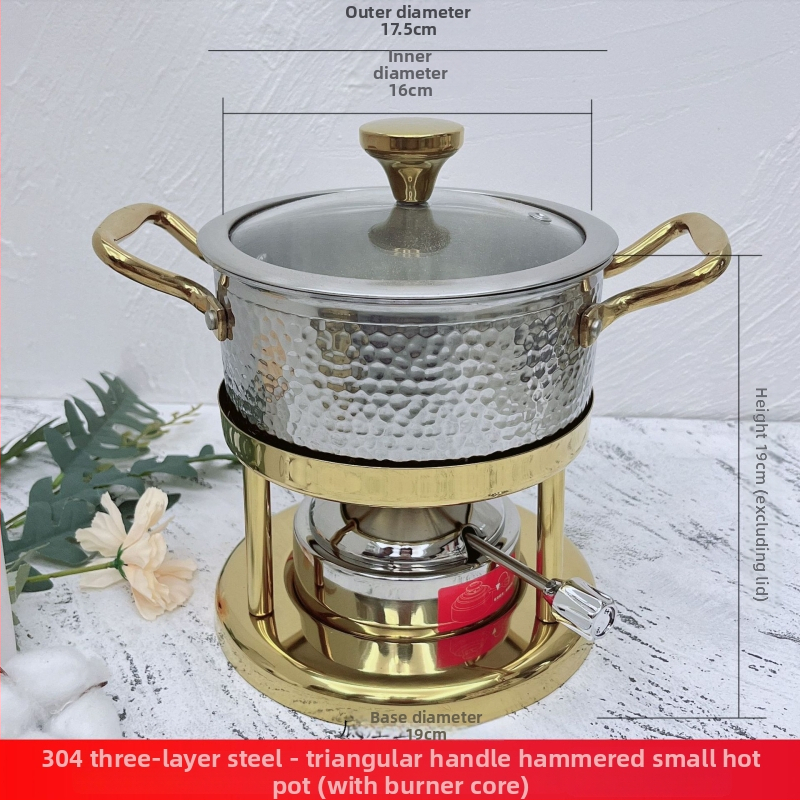 Samostalni All-in-One lonac za jednu osobu: 304 nehrđajući čelik, trostruko dno, kapacitet 2.1-4 L, model CWG-2, čelični poklopac