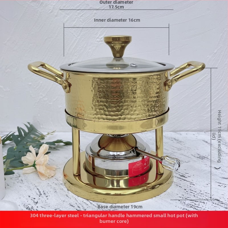 Samostalni All-in-One lonac za jednu osobu: 304 nehrđajući čelik, trostruko dno, kapacitet 2.1-4 L, model CWG-2, čelični poklopac