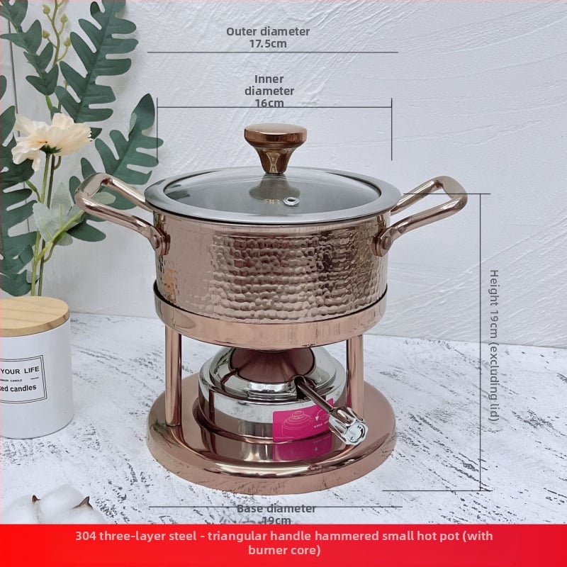 Samostalni All-in-One lonac za jednu osobu: 304 nehrđajući čelik, trostruko dno, kapacitet 2.1-4 L, model CWG-2, čelični poklopac