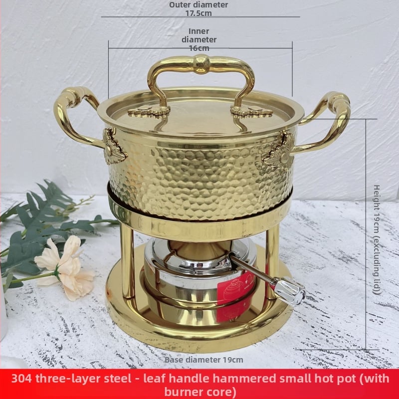 Samostalni All-in-One lonac za jednu osobu: 304 nehrđajući čelik, trostruko dno, kapacitet 2.1-4 L, model CWG-2, čelični poklopac