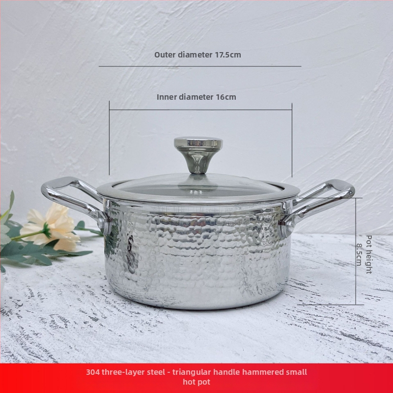 Samostalni All-in-One lonac za jednu osobu: 304 nehrđajući čelik, trostruko dno, kapacitet 2.1-4 L, model CWG-2, čelični poklopac