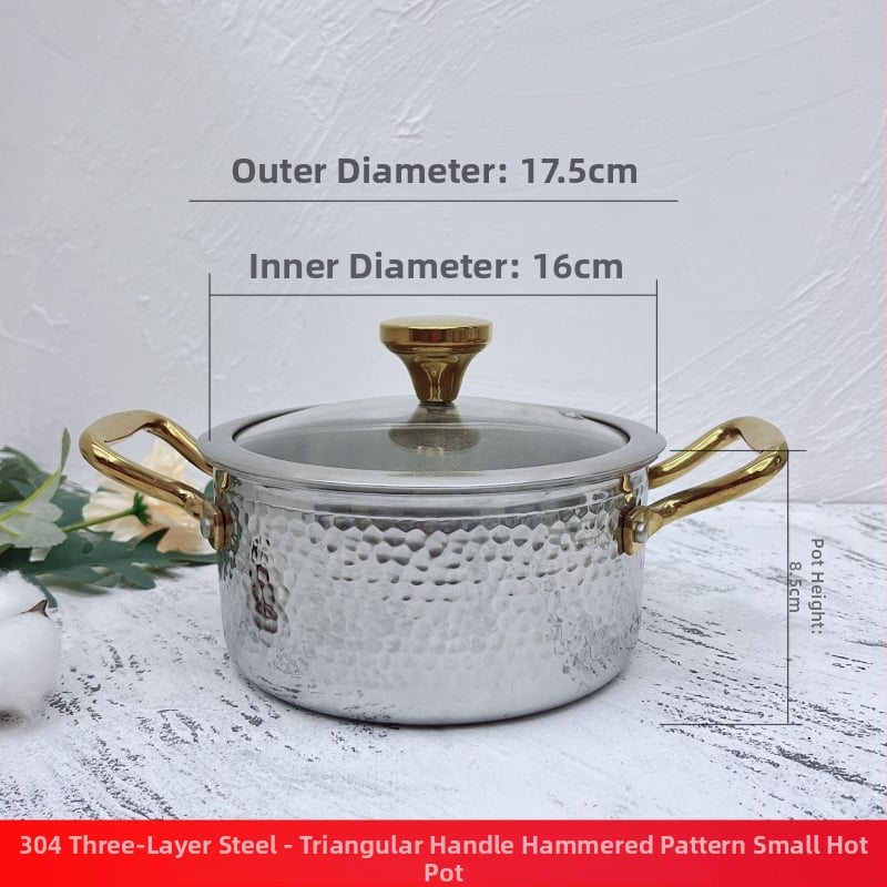 Samostalni All-in-One lonac za jednu osobu: 304 nehrđajući čelik, trostruko dno, kapacitet 2.1-4 L, model CWG-2, čelični poklopac