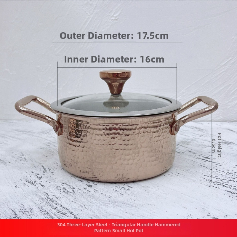 Samostalni All-in-One lonac za jednu osobu: 304 nehrđajući čelik, trostruko dno, kapacitet 2.1-4 L, model CWG-2, čelični poklopac