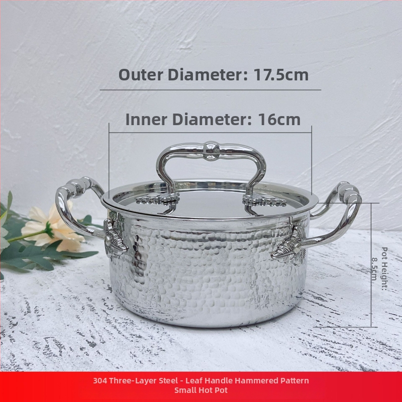 Samostalni All-in-One lonac za jednu osobu: 304 nehrđajući čelik, trostruko dno, kapacitet 2.1-4 L, model CWG-2, čelični poklopac