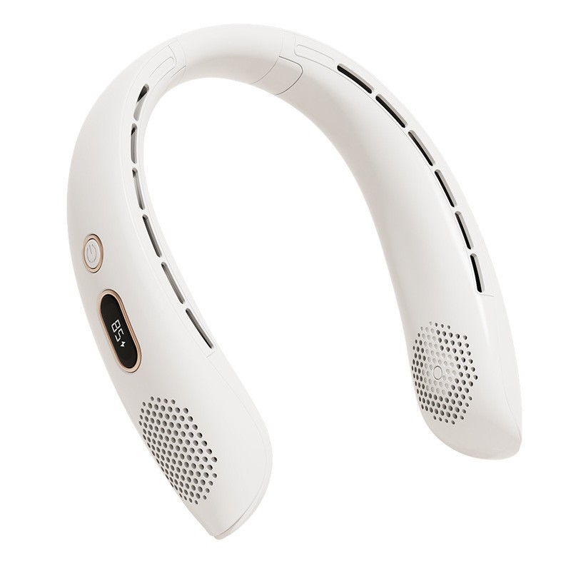 Ventilator bez lopatica za vrat s USB punjenjem, digitalnim zaslonom, tih, sklopivi mini ventilator, ugrađena baterija 2000–4000 mAh.