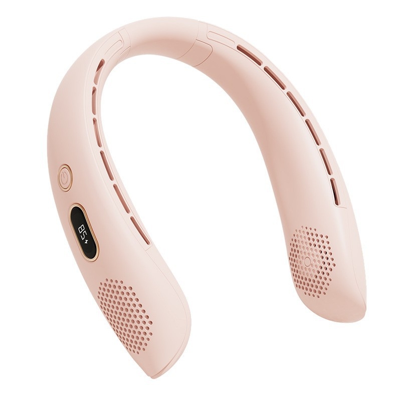 Ventilator bez lopatica za vrat s USB punjenjem, digitalnim zaslonom, tih, sklopivi mini ventilator, ugrađena baterija 2000–4000 mAh.