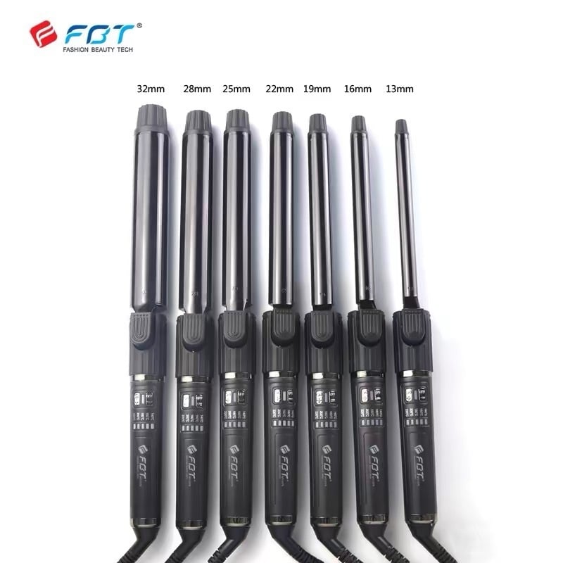 FBT Електрическа маша за къдрене с турмалиново керамично тяло, 5 температурни степени, 220 V, 32–75 W