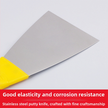 Cuțit pentru chit din oțel inoxidabil, mâner din plastic, finisaj oglindă, pentru vopsire, construcții și curățenie