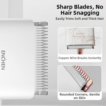 Κουρευτικό μαλλιών με ηλεκτρικό – επαναφορτιζόμενο μοντέλο; κεραμικά λεπίδες; αποσπώμενη και πλυόμενη κεφαλή κοπής; ενσωματωμένη μπαταρία