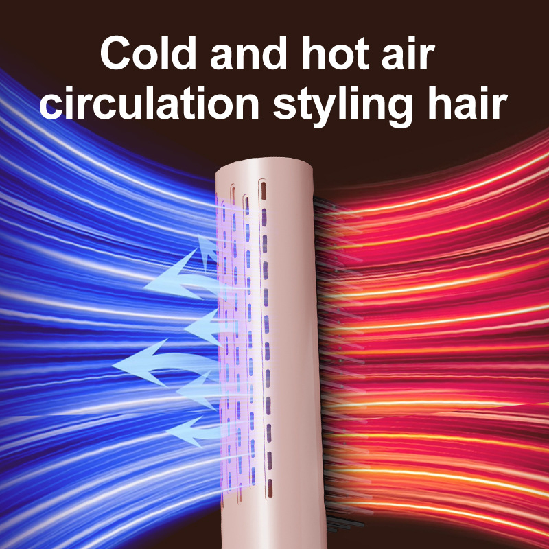 Dvostruka četka za curling i ravnanje kose s negativnim ionima — keramički grijač, promjer 21-30 mm, 10 razina temperature, 110-220V, 38W