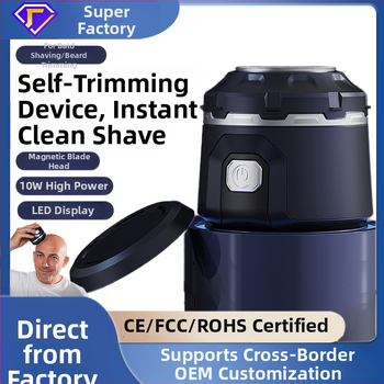 Ανδρική ασύρματη μηχανή κοπής για το κεφάλι, επαναφορτιζόμενη ηλεκτρική ξυριστική μηχανή με λεπίδες από ανοξείδωτο ατσάλι, ενσωματωμένη μπαταρία, αδιάβροχη και εξαιρετικά ήσυχη (<36 dB)