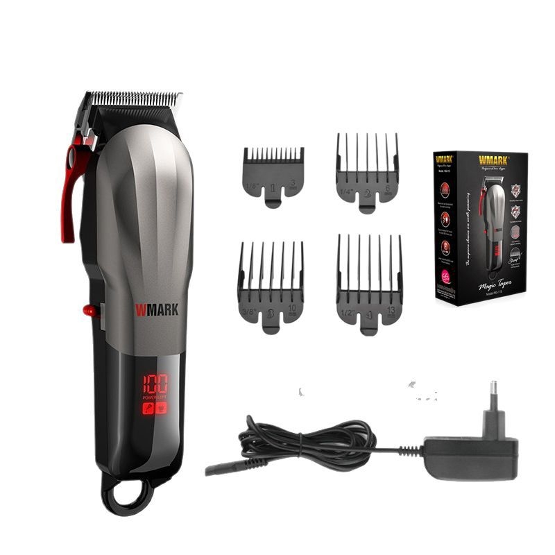 WMARK επαγγελματικό ηλεκτρικό κουρευτικό μαλλιών με ενσωματωμένη μπαταρία 2000–4000 mAh, αυτονομία 3–6 ωρών, κεφαλή από ανοξείδωτο ατσάλι, κεφαλή που πλένεται