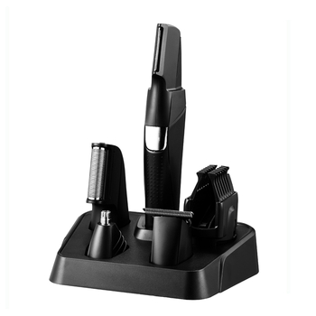 Σετ κοπής μαλλιών με πολλαπλές λεπίδες, ενσωματωμένη επαναφορτιζόμενη μπαταρία (500–800 mAh), κινητήρας με βούρτσα, αποσπώμενη και πλενόμενη κεφαλή λεπίδας, λεπίδες από ανοξείδωτο ατσάλι, αδιάβροχο