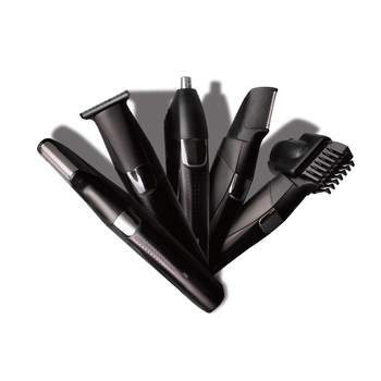 Σετ κοπής μαλλιών με πολλαπλές λεπίδες, ενσωματωμένη επαναφορτιζόμενη μπαταρία (500–800 mAh), κινητήρας με βούρτσα, αποσπώμενη και πλενόμενη κεφαλή λεπίδας, λεπίδες από ανοξείδωτο ατσάλι, αδιάβροχο