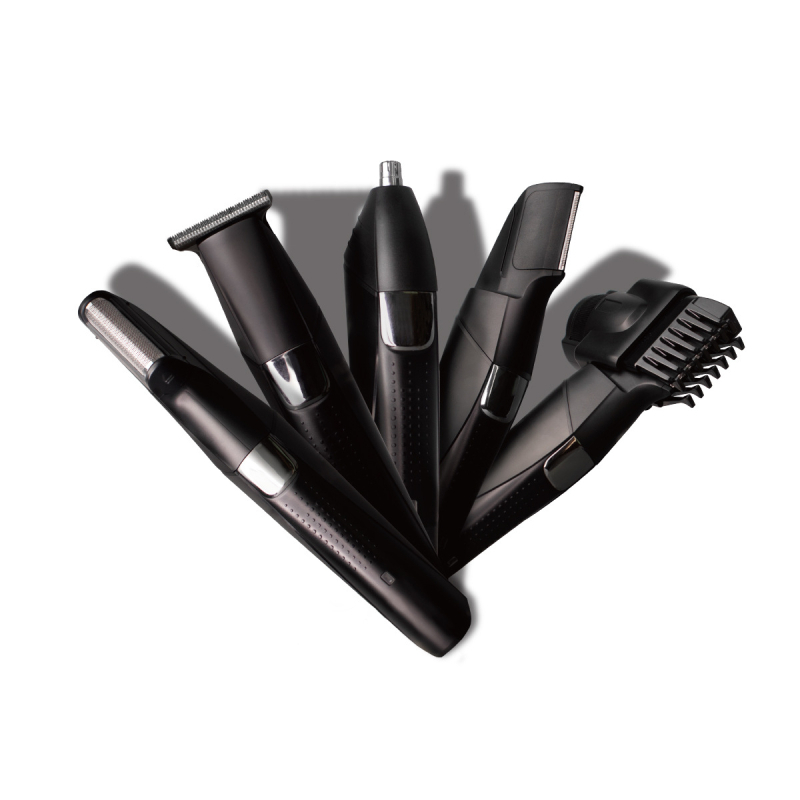 Σετ κοπής μαλλιών με πολλαπλές λεπίδες, ενσωματωμένη επαναφορτιζόμενη μπαταρία (500–800 mAh), κινητήρας με βούρτσα, αποσπώμενη και πλενόμενη κεφαλή λεπίδας, λεπίδες από ανοξείδωτο ατσάλι, αδιάβροχο