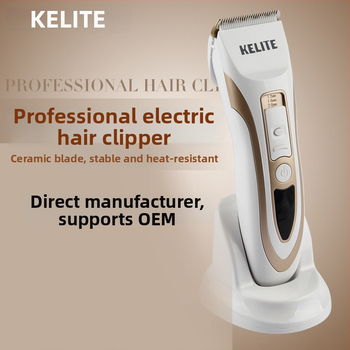 KELITE KLT-7188 Κουρευτής μαλλιών με κεραμική κεφαλή κοπής, διπλής ισχύος (φορτιστή/ρεύματος), αδιάβροχος