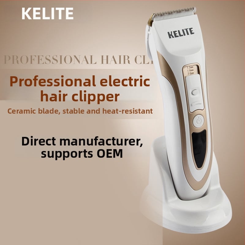 KELITE KLT-7188 Κουρευτής μαλλιών με κεραμική κεφαλή κοπής, διπλής ισχύος (φορτιστή/ρεύματος), αδιάβροχος