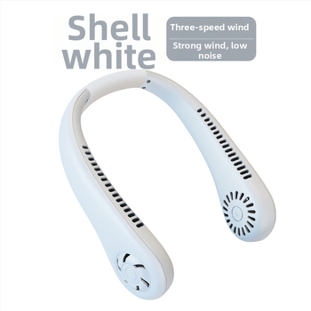 Visiaci nákrčný ventilátor, bez lopatiek, USB nabíjateľný, prirodzený vietor, tichý <36 dB, batéria 500–800 mAh, výdrž >12 h