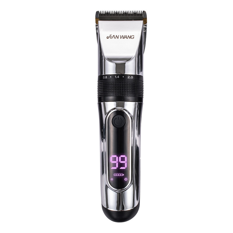 T777 elektromos hajvágó — kerámia penge, beépített akkumulátor 1200–2000mAh, üzemidő 1–3 óra, 12W kefés motor, teljes testben mosható