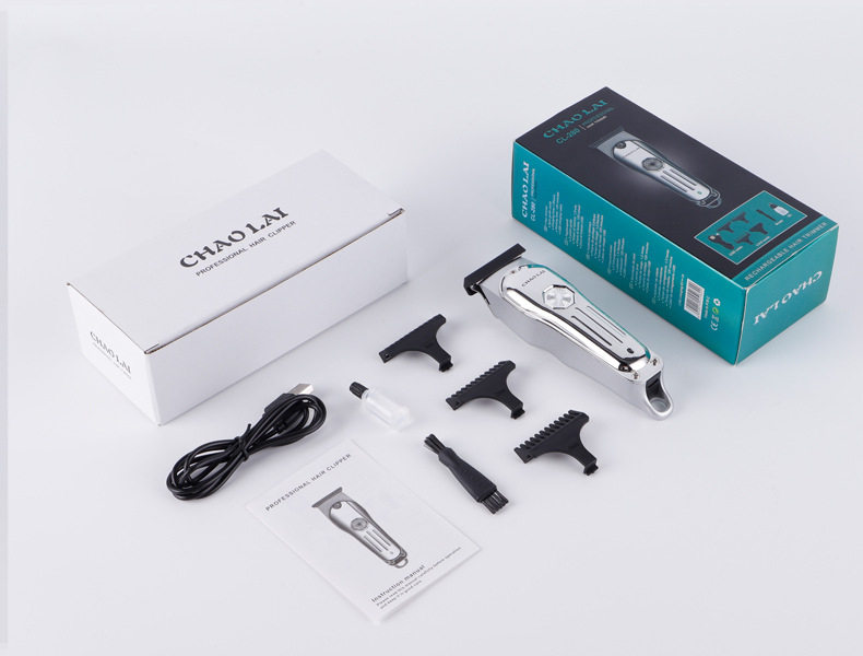 Elektronikus hajvágó készlet – brushless motor, titánötvözet vágófej, vízálló kivitel, beépített 500–800 mAh akkumulátor, duál-tápellátás