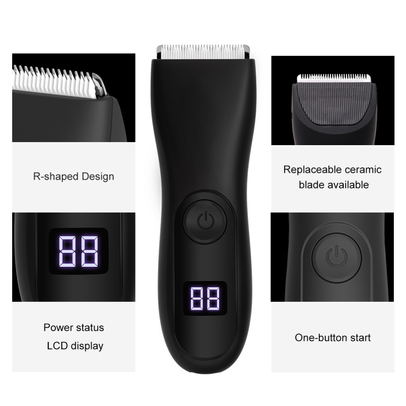 Hajvágó-trimmelő brushless motorral, kerámia vágófej, USB tápegység, vízálló, 1-3 órás üzemidő