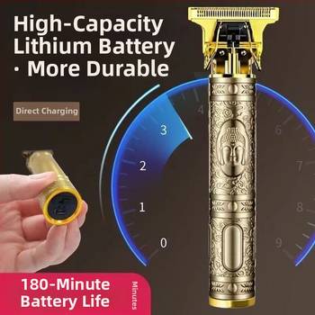 Електрически подстригвач за коса с безчетков мотор, нож от титиев сплав, шум под 36 дБ, пълна автоматична система за почистване