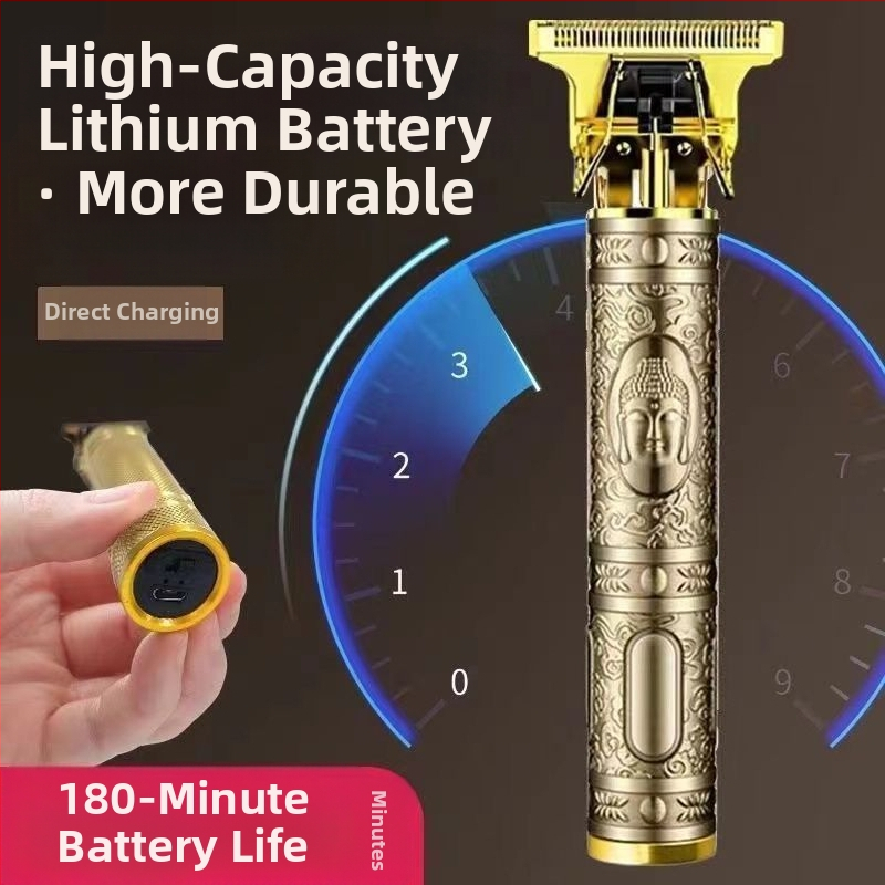 Електрически подстригвач за коса с безчетков мотор, нож от титиев сплав, шум под 36 дБ, пълна автоматична система за почистване