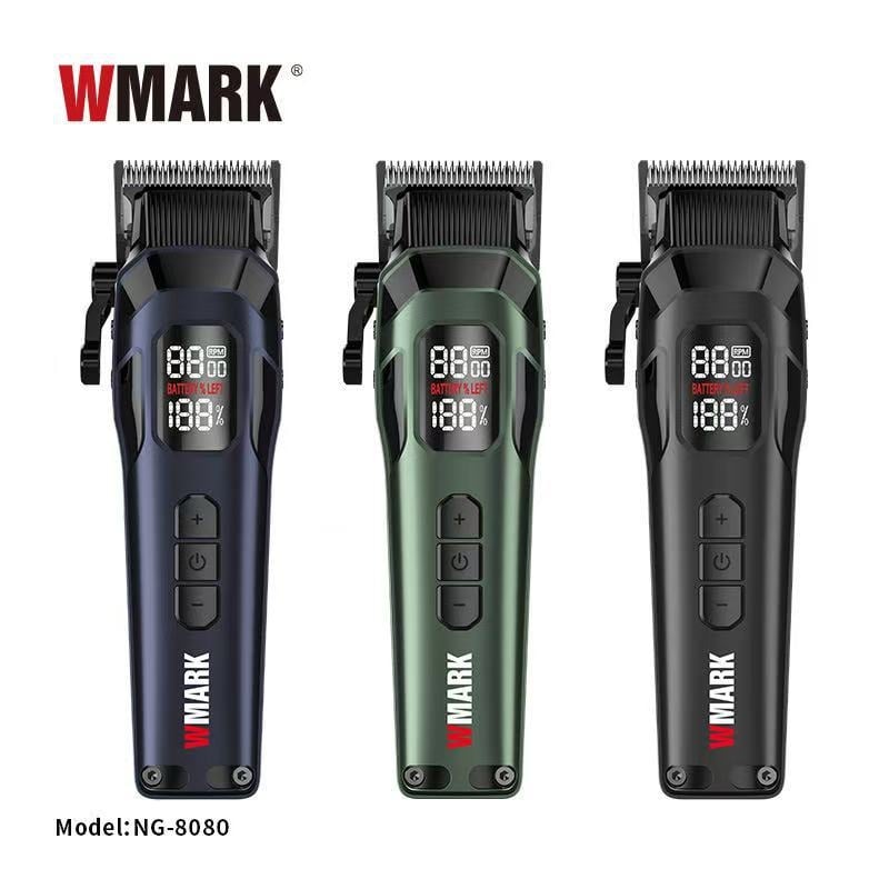 WMARK επαναφορτιζόμενος κουρευτής μαλλιών με κεραμική λεπίδα DLC επίστρωση, μοτέρ με βούρτσα, αφαιρούμενη πλενόμενη κεφαλή, θόρυβος 36–45 dB