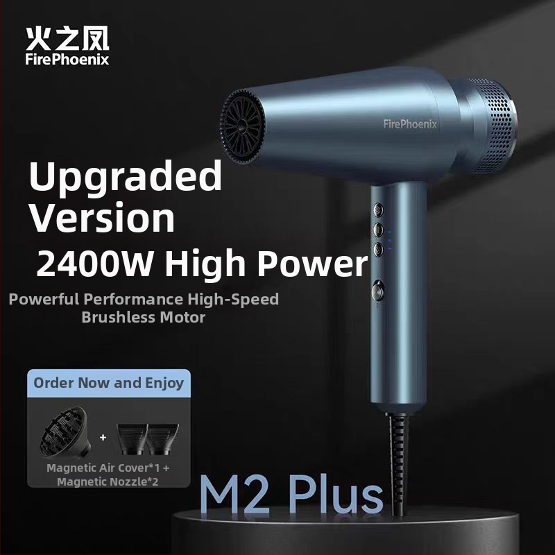 Fire Phoenix profesionálny sušič vlasov pre salón s bezkartáčovým motorom, 2000W, 220V, riadenie teploty studený/horúci, negatívne ióny