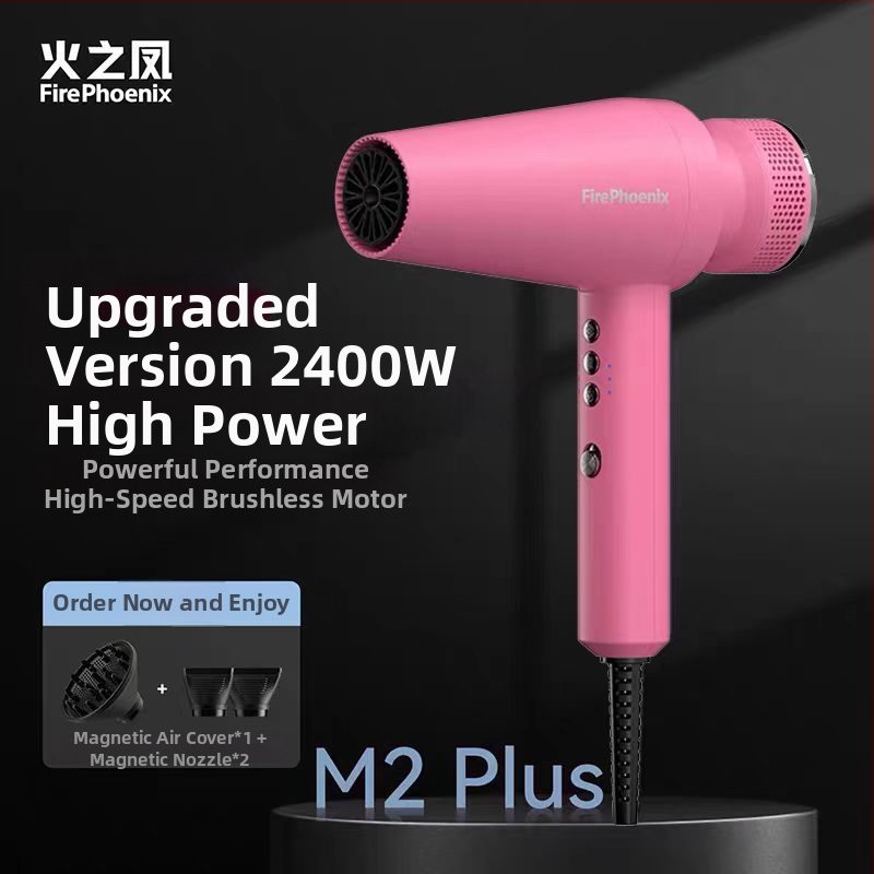 Fire Phoenix profesionálny sušič vlasov pre salón s bezkartáčovým motorom, 2000W, 220V, riadenie teploty studený/horúci, negatívne ióny