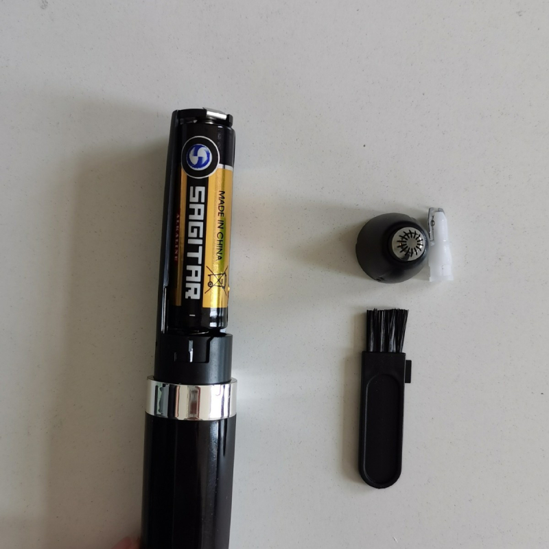 Električni trimer za nos s Brushless motorom, oštrica od nehrđajućeg čelika, ugrađena baterija 100–300 mAh, radno vrijeme 0–1 h, niski šum